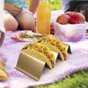 Roestvrij staal Mexic Pancake Rice Cake Roll Holder Taco Holder Leerrollen Leerrol Pannenkoek Stand Rack Pizza Bakeware LX3612