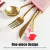 Dinnerware Sets Christmas Spoon Fork Set Dessert Fruit Coffee Stainless Steel Unique Style Design Kitchen Tableware