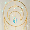 Wandstickers Large Dream Catcher Suncatcher Wind Chimes Crystal Glass Kroonluchter Hangende Dreamcatchers voor Window Garden Room Decor Cadeau 230307