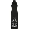 Lässige Kleider Goth Rollkragen Gothic Punk Schwarz Midi Dark Grunge Ästhetisch Slim Print Frauen Praty Kleid Sexy Emo Clubwear Alt Kleidung