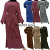 Etniska kläder Eid Ramadan Abaya sätter Dubai Muslim Maxi Dress kaftan kvinnor med wrap kjol Islamiska jalabiya caftan robe femme musulman
