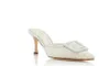 Сандалии слоновая кость с кружевной пряжкой детали для обуви Muller Fashion Women's Gustse Bugle с коробкой 36-43 Cool