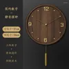 Zegary ścienne chiński zegar w stylu nowoczesny design luksus sztuka kreatywna moda cyfrowa drewno drewniane salon reloJ de pared home dekoracje domowe