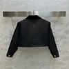 여자 자켓 디자이너 23SS FW 여성 디자이너 재킷 기술 캔버스 블루스 슨이있는 편지 삼각형 사인 바람발기 폭격기 코트 소녀