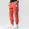 Herrbyxor Hösten stickad Casual Hip Hop Men Sweatpants Fashion Streetwear Jogger Lounge Wear Solid Color 230307