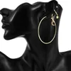 Dingle örhängen Bohemian Big Ring Star Moon Rrystal 2023 för kvinnoälskare Drop Fashion Earring Gold Color Jewelry