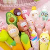 Gel Pens 05mm Kawaii Animals Stress Relieve Squishy Gel Pen Signature Squeeze Foam Pen Cute School Office Supplies Gift Stationery J230306