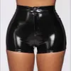 PU Leather Shorts Plus Size 2023 Women Mini Short Pants Solid Color Fashionable Sexy Buttocks Large Hot Pants Trousers Xxxl Xxxxl Xxxxxl