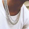 Łańcuchy podwójny wielowarstwowy łańcuch tenisowy kubański mrożony dla mężczyzn Kobiety Hip Hop Fashion Jewelry Choker Warstwowy złoty naszyjnik Bransoletka