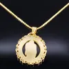 Pendant Necklaces Fashion The Virgin Mary Gold Color Stainless Steel Chain For Women & Pendants Jewelry Collane N1223S01Pendant