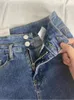 Frauen Jeans Vintage Hohe Taille Elastische Dünne Frau Split Flare Frauen Hosen 2023 Herbst Winter Streetwear Denim Hosen Koreanische Mode