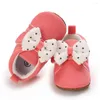 Premiers marcheurs bébé chaussures filles infantile semelle souple Toddle nœud nœud pas glisser né princesse Mar Jane Prewalker 0-18M printemps automne