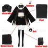 Anime Costumes Call Of The Night Cosplay Nanakusa Nazuna Cosplay Come Wig Black Cloak Jacka Läder Vest Shorts Outfit Yofukashi No Uta Z0301