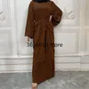 Etniska kläder Eid Ramadan Abaya sätter Dubai Muslim Maxi Dress kaftan kvinnor med wrap kjol Islamiska jalabiya caftan robe femme musulman