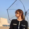 Простая прозрачная женская зонтика складывания полностью автоматическая дизайнерская коллекция мужских зонтов портативные дождливые зонтики на открытом воздухе