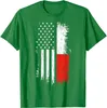 Herren-T-Shirts, polnische amerikanische Flagge, Stolz, Polen, USA, Herren-Shirt, kurzärmelig, lässig, Baumwolle, O-Ausschnitt, Sommer