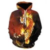 Herr hoodies Autumn and Winter Brand Hoodie män kvinnor avslappnad trend design djur tiger 3d harajuku hip-hop personlighet