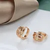Hoop Earrings Grier 2023 Fashion Hollow Flower Geometry Earring 585 Rose Gold Simple For Women Fine Jewelry To Gifts Wholesale