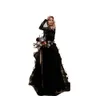 Black Wedding Dresses Long Sleeves Lace Bridal Gowns Sweep Train Wedding Gowns 2023 New Arrival