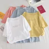 T-shirts pour femmes lettre imprimé chemise femmes été vêtements coréens Harajuku t-shirts col rond hauts amples manches courtes marée femme