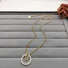 80% korting op 2023 Nieuwe luxe hoogwaardige mode-sieraden voor trend Persoonlijkheid Simple Round Hollow-out ketting Net rood hetzelfde type ins