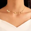 Orecchini a bottone Collana con pendente a cuore squisito per le donne Collare di gioielli a catena regolabile con pietra di cristallo brillante