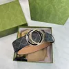 Cintura di design Real Cinture in pelle Larghezza 4 cm Lettere a quadri per uomo Donna classica Fucile Gold Sliver Colore