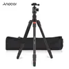 Tripés Andoer 153cm/60in Câmera portátil Tripé Stand Aluminum Alumony com saco de transporte de cabeça de bola para smartphone de câmera DSLR