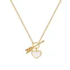 Tour de cou 2023 cupidon flèche coquille amour pendentif collier court pour femme mode bijoux coréens inhabituel fille cou chaîne