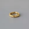 Clusterringen Amaiyllis 18K Goud onregelmatige ringen Branch Textuur Bumpy Space Texture Ring For Women Party vrouwelijk Bijoux sieraden G230228 G230307