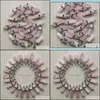 Charms Cristallo rosa Quarzo rosa Prisma esagonale Guarigione Punto Reiki Pendenti per creazione di gioielli Componenti per risultati di consegna a goccia Dhd5X