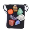 Pietre preziose sciolte 7Pcs / Set Reiki Seven Chakra Healingnatural Stone Tumbled Irregar Polishing Rock Quartz Yoga Energy Bead Decoration D Dh4Gk