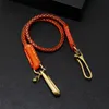 Key Rings Classic Punk Style Genuine Leather Biker Keychain Jeans Chain Handmade Wallet Chain Waist Chain Men's Rock Clothing Accessories 230306