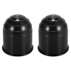 All Terrain Wheels 2 Pcs Universal Trailer Hitch Ball Cover Cap Waterproof 50mm ID Black For Car Truck RV Boat