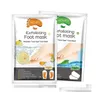 Traitement des pieds Masque exfoliant à l'aloès et au citron Sile Heel Er Chaussettes Peel Off Remove Dead Skin Care Spa Treatments 2 Piecesis1 Pair 54G Dro Dhaqs