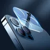 Neue 3D Rückseite Transparent Gehärtetes Glas Kamera Objektiv Schutz Für iPhone 11 12 Mini 13 Pro Max 14 Plus Handy schutz Glas Film