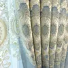 Curtain 2023 European Style Gold Thread Embroidered Luxury Curtains For Living Room Bedroom Blackout Custom Size