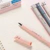 Gel Pens 4Pcsset Kawaii Pig Bear Cat Mouse Erasable Gel Pen Washable Handle School Office Supplies Stationery Gift 035mm Blue Black Ink J230306