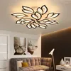 Chandeliers FANPINFANDO Modern Led Ceiling For Living Room Bedroom Black/White Kitchen Hanging Light Fixtures