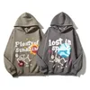 Hommes Hoodies Femmes Rétro Graffiti Impression Mousse Lettres Casual Pull Couple Hoodies