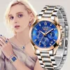 Womens Watches Lige Fashion Watch Ladies Creative Steel Bracelet Female Clocks Relogio Feminino 230307