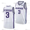 Ncaa Kansas State College Maglie da basket David N'an Cam Carter Markquis Nowell Keyontae Johnson Desi Sills Michael Beasley Nae'qwan