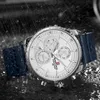 Zegarek na rękę na rękę Męskie markę NaviForce Top Luksusowa wodoodporna 24 -godzinna data kwarcowy mody skórzany sport