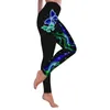 Leggings para mujer Estampado para fitness Jeggings Entrenamiento flaco Gimnasio Pantalones deportivos de cintura alta Correr DropWomen's