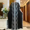 Roupas étnicas dubai abaya bordado longa vestido longo