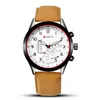 Wristwatches 2023 Fashion Womage Men Watches Casual Leather Straps Relogio Masculino Erkek Kol Saati Reloj Hombre