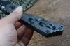 Strider SMF Coltello chiudibile tattico D2 Lama lavata in pietra nera TC4 Manico con struttura a fiamma G10 Coltello da sopravvivenza per attrezzi da esterno