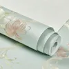 Wallpapers 2023 Arrival Pink Blue Flowers Wallpaper Stripe Curve 3d Romantic Sweet Flower Girl Bedroom Wall Papers Qz033