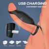 Vibradores Teseks 9 Modo Vibrador Penis Ring Anel para homens Toys sexuais Testículo de controle remoto Vibrador 230307