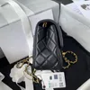 Hoge kwaliteit designer tas Classic Flap Quilted Bag Medium19cm 25cm Womens Lambskin Caviar Luxury Handtas Real Leather black Purse Shoulder Chain Black Box Bag
